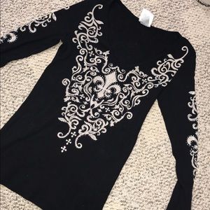 Beautiful embellished long sleeve top